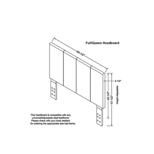 Porch and Den Harman Adjustable Upholstered Conversion Headboard - - 20831055