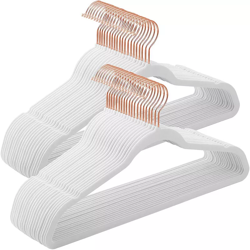 Pack of 50 White Non Slip Coat Hangers