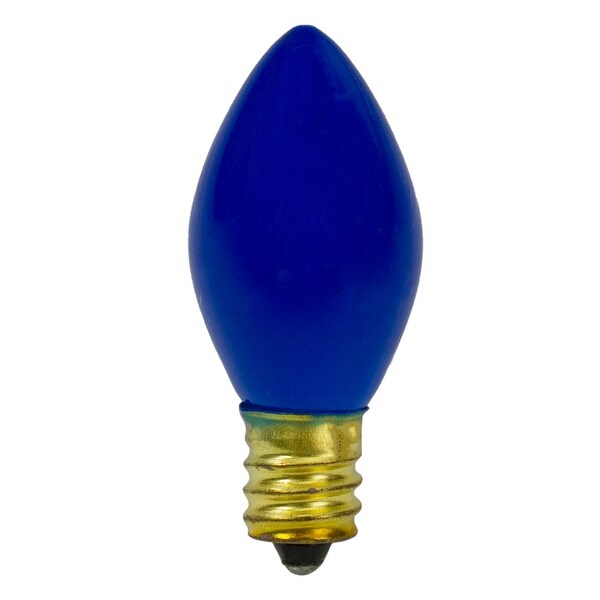 Pack of 4 Blue Opaque C7 Christmas Replacement Bulbs