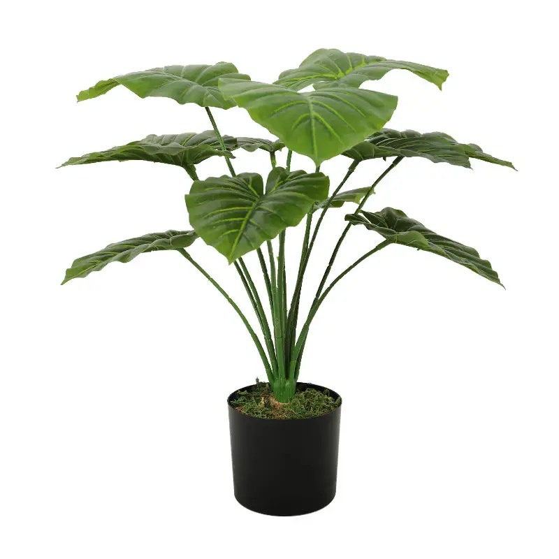 High Quality and Durable Artificial 12 Green Heads Plant Potted