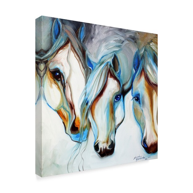 Trademark Fine Art marcia Baldwin x27 3 Nobles Equine Abstract x27 Canvas Art