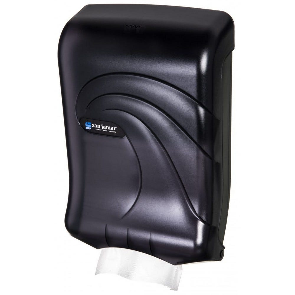 San Jamar T1700TBK UltraFold Classic C-Fold/Multi-Fold Paper Towel Dispenser， Black