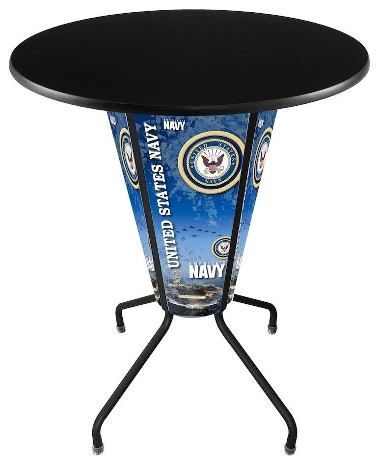 Lighted U.S. Navy Pub Table   Contemporary   Outdoor Pub And Bistro Tables   by BisonOffice  Houzz