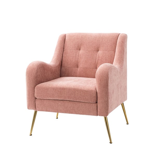 Hyperboreüs Upholstery Accent Armchair with Tufted Back by HULALA HOME