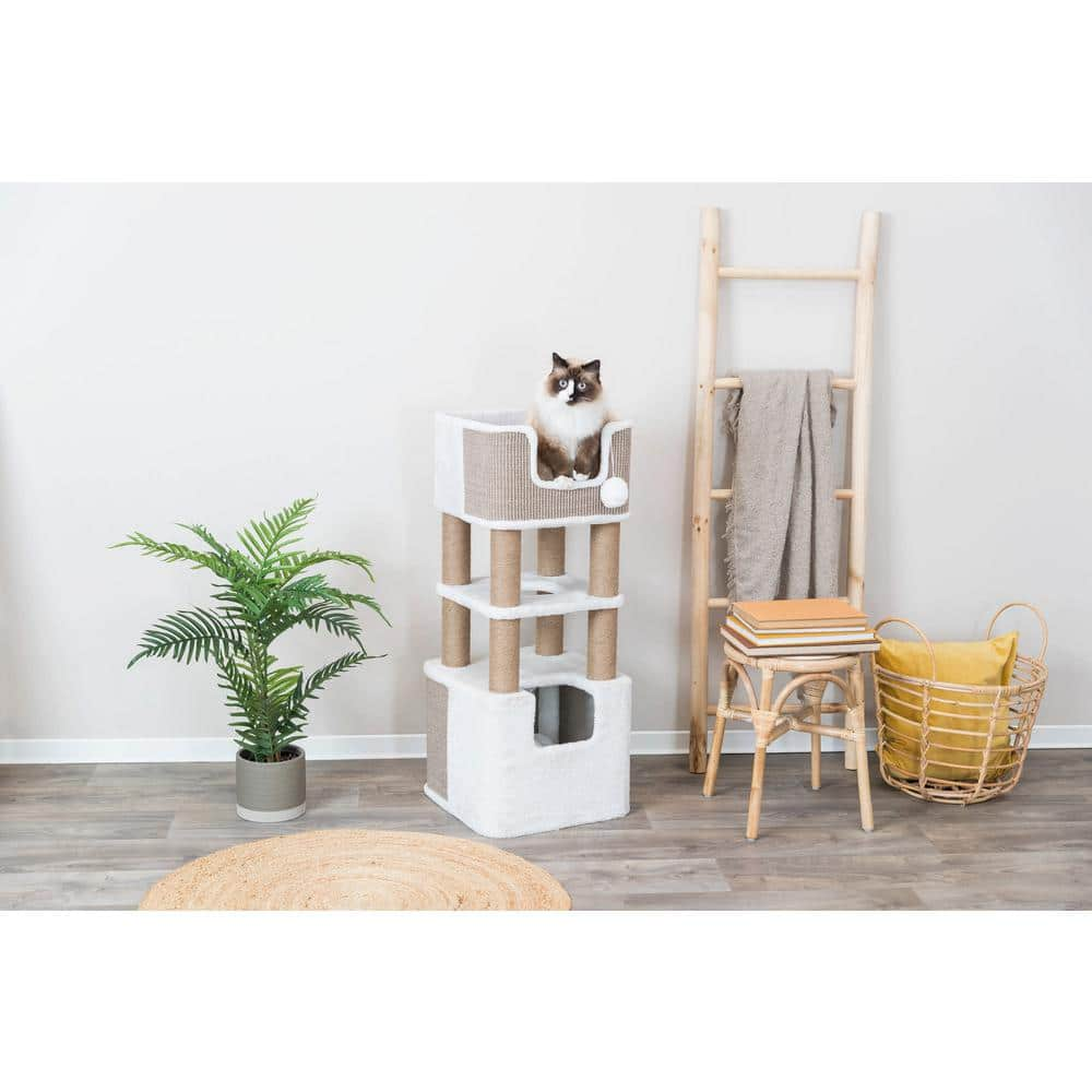 TRIXIE Lucano Cat Tree, Cream/Taupe 44569