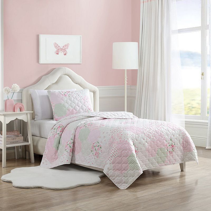 Laura Ashley Ellyn Pink Quilt Set