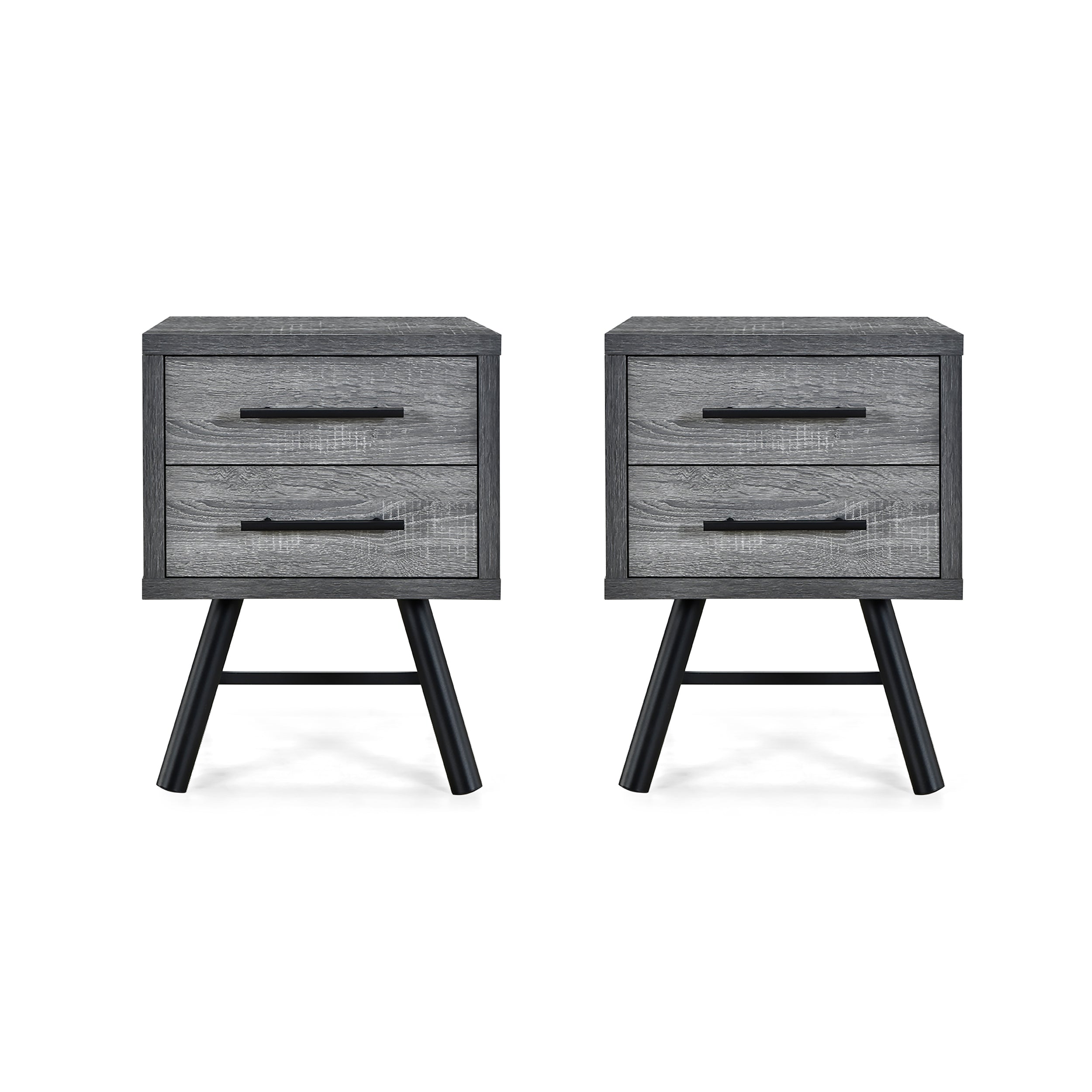 Amariana Mid-Century Modern Nightstands (Set of 2)