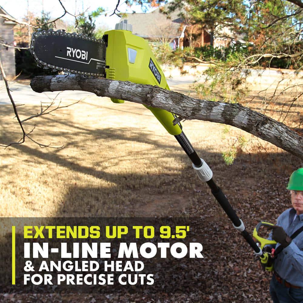 RYOBI 40V 10 in Cordless Battery Pole Saw with 20 Ah Battery and Charger