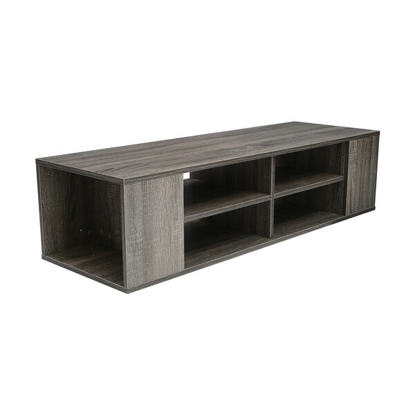 Wall Mounted Floating TV Stand Component Shelf with Height Adjustable