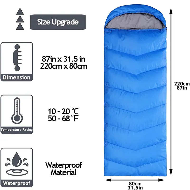 Goose Down Winter Sleeping Bag Warm Mummy Camping Sleeping Bag