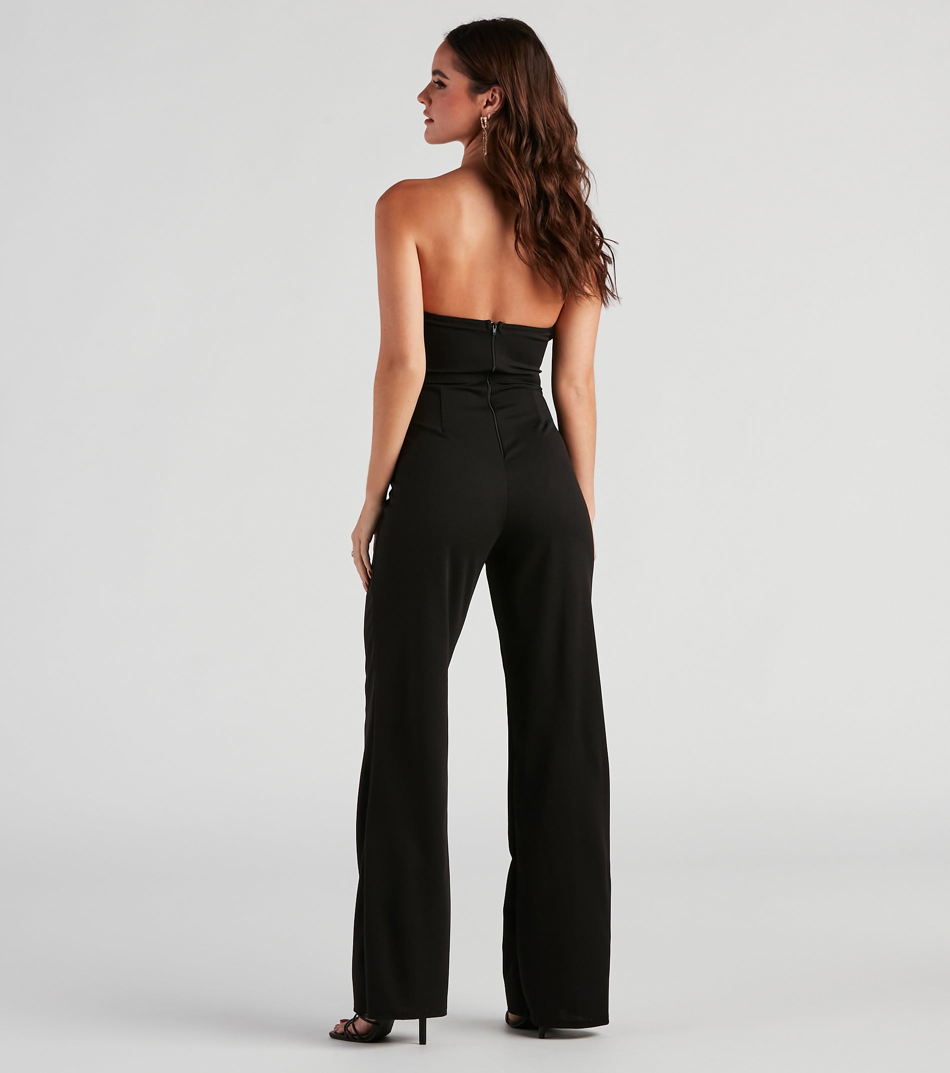 New Fling Crepe Strapless Jumpsuit