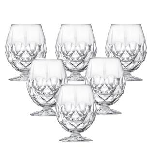 Lorren Home Trends Sniffer 16 oz. Crystal Whiskey-Glencairn Drink ware Glass Set of 6 269750