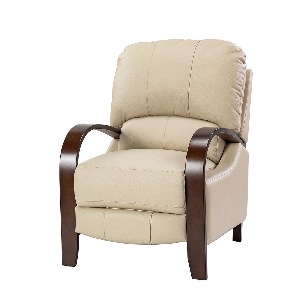 Alexandra Genuine Leather Manual Recliner