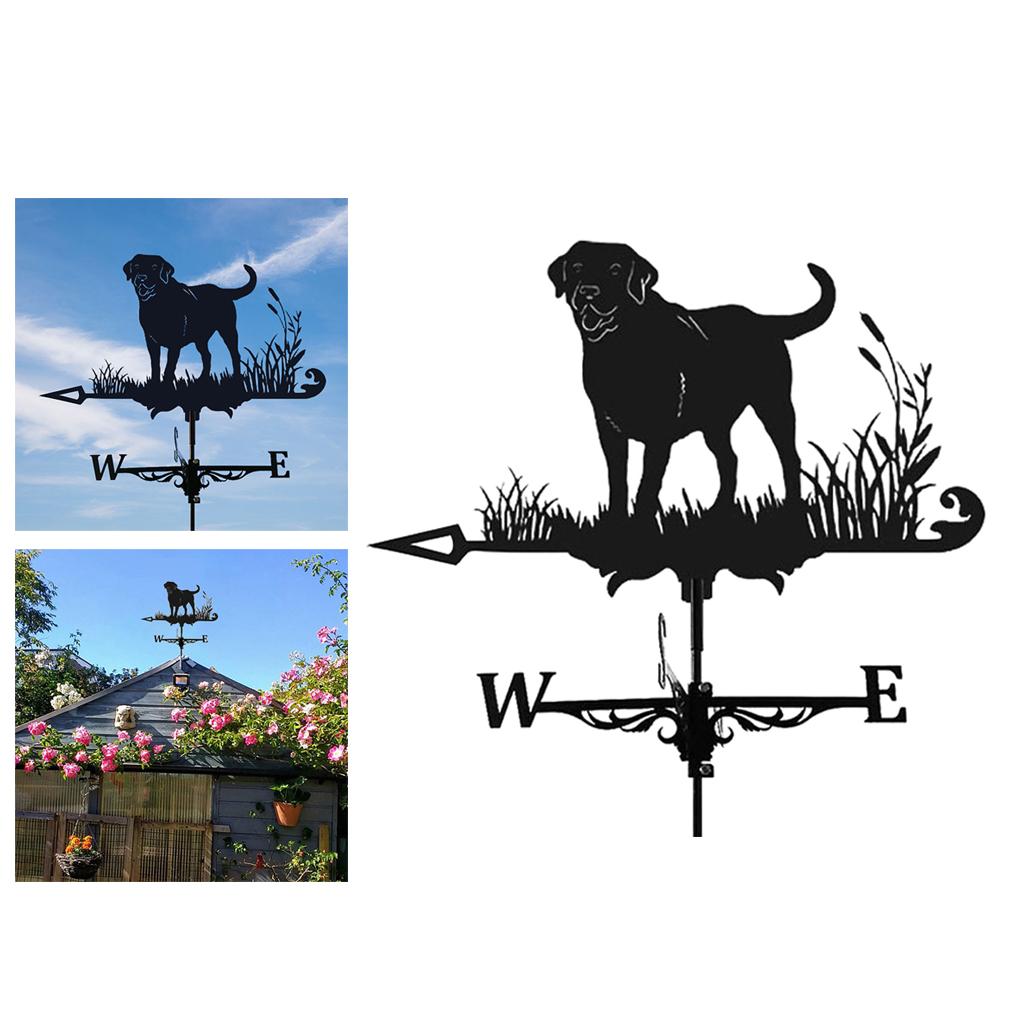 Weather Vane， Iron Durable Retro Farm Scene Garden Stake Weather Vane Professional Measuring Tools - Dog