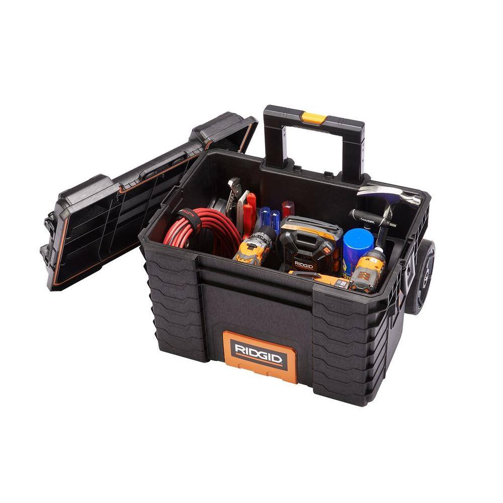 RIDGID 22 in. Pro Gear Cart Tool Box in Black 221734