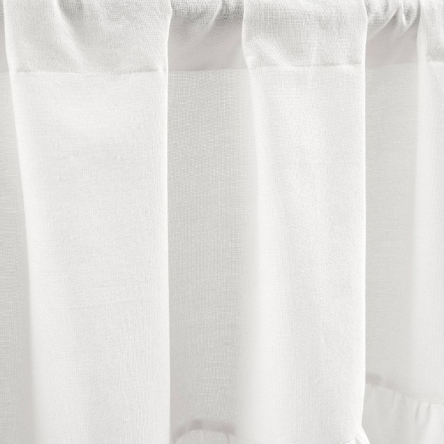 Linen Ruffle Window Valance White Lush D cor