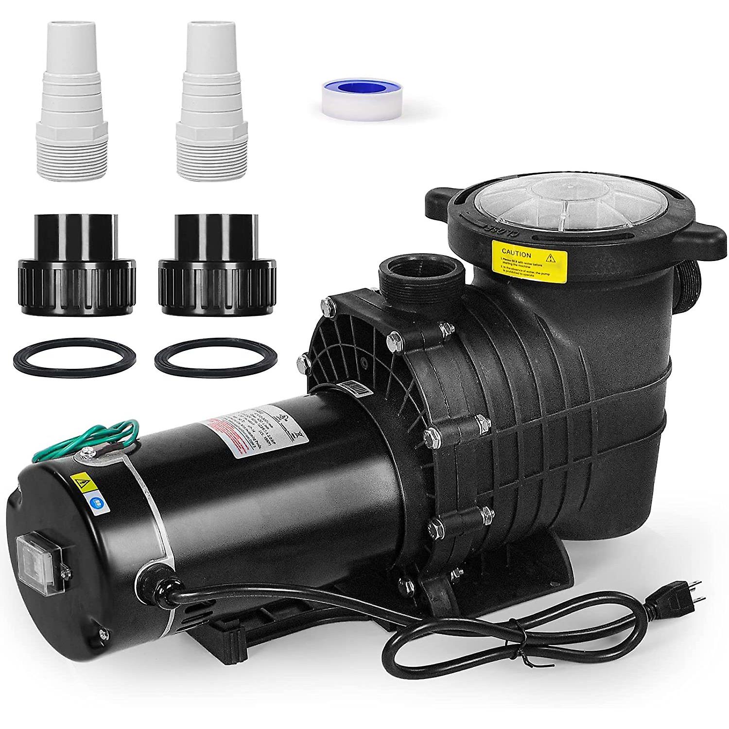 2hp 6825gph Inground Pool Pump， 110/220v Dual Voltage Inground/above Ground Swimming Pool Pump， Self Primming Pool Pump With Strainer Basket， 1.5