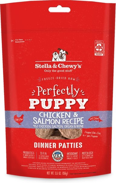 Stella and Chewy's Perfectly Puppy Chicken and Salmon Dinner Patties Freeze-Dried Raw Dog Food