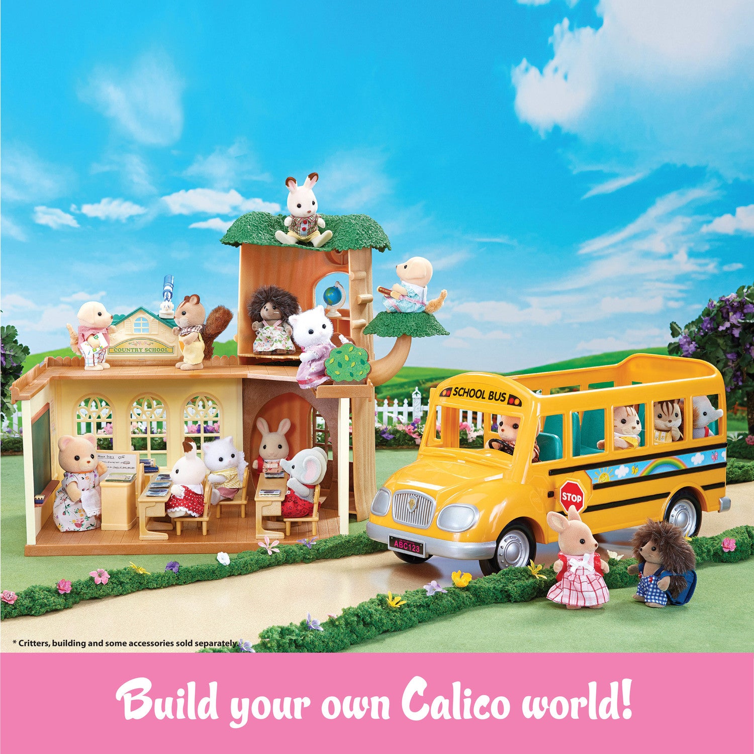 Calico Critters School Bus, Toy Vehicle for Dolls