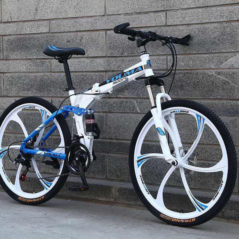 2023 Folding Mountain Bike With Aluminium Frame folding sport bike bicycle  beach cruiser fat bicycle Mountain Bike Cycling 21 Speed