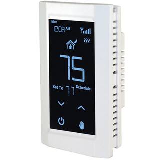 King Electric Hoot WiFi Line Voltage 7-Day Programmable Thermostat 120208240V Double Pole K902-W