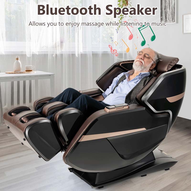 3D Robot Hands Double SL-Track Full Body Zero Gravity Massage Chair with Back Heater & Foot Roller