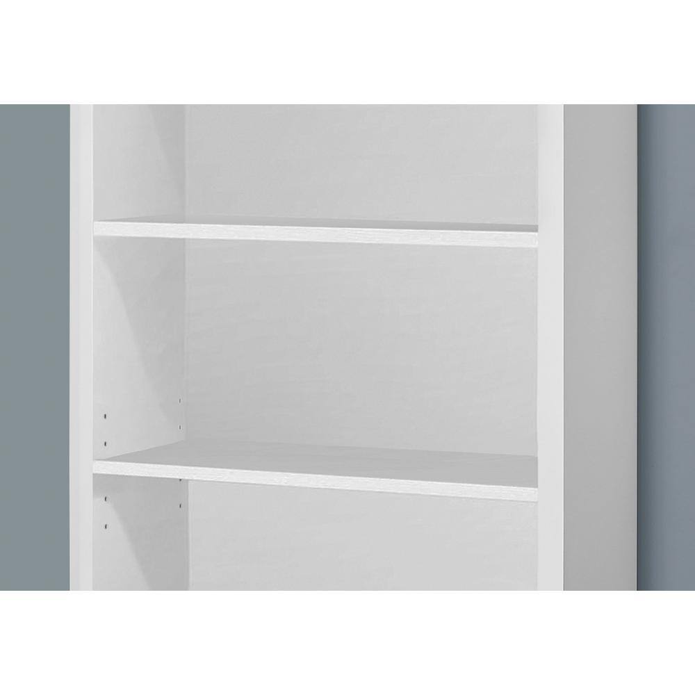 48 in. White with 4-Storage Shelves Composite Bookcase HD7059