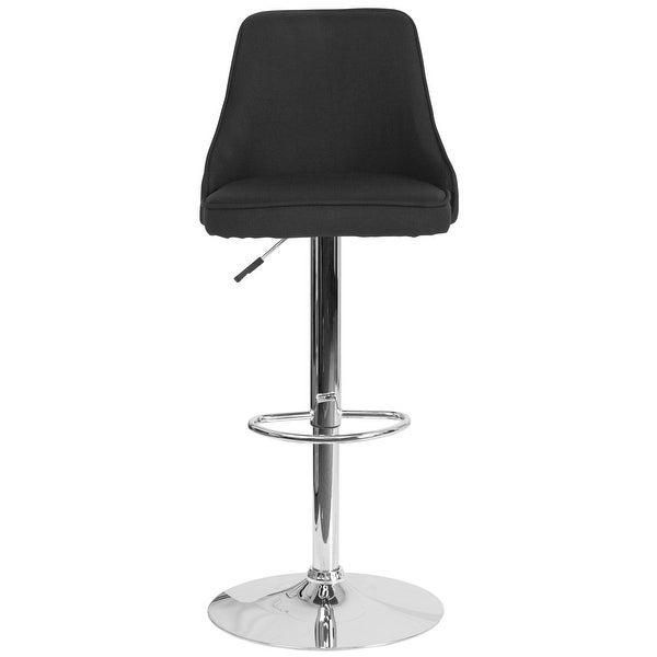 Modern Height-adjustable Chrome Barstool - 18