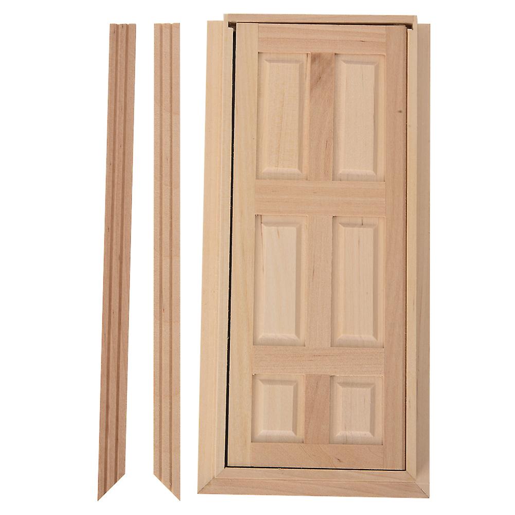 1:12 Doll House Mini Wooden Door For Dolls Diy Dollhouse Furniture Accessories