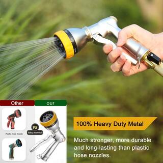 Garden Hose Nozzle Sprayer 100% Heavy Duty Metal Water Hose Sprayer with 7 Spray Patterns B09KRR4TBW