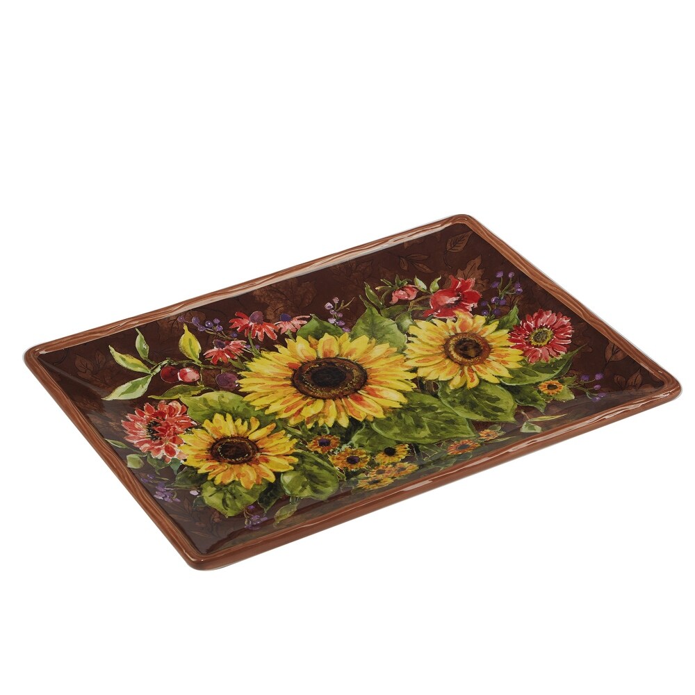 Certified International Harvest Blessings Rectangular Platter  14\