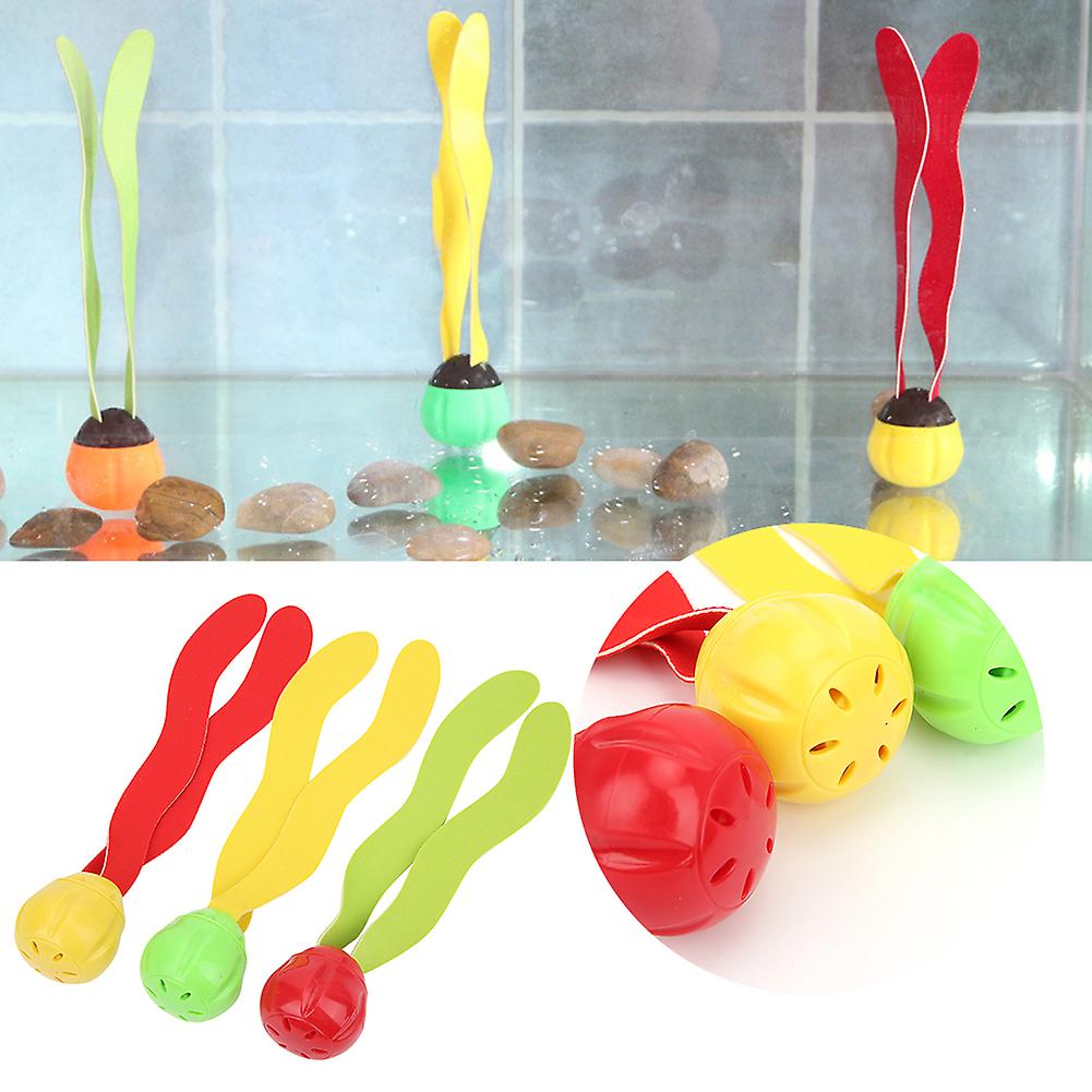 3pcs Underwater Diving Seaweed Toy Colorful Summer Pool Swimming Training Children Toy