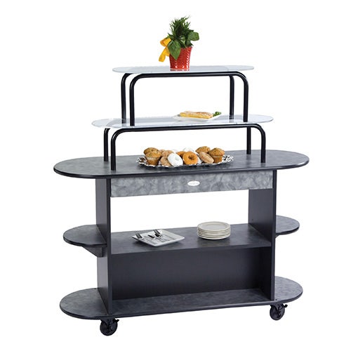 Geneva 37218 - Oval Top Laminate Dessert Cart， 55-1/2