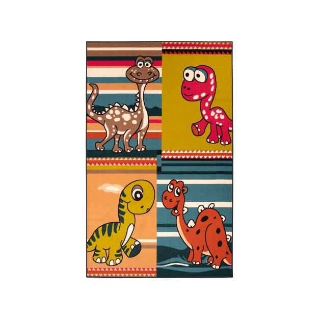 Dinoventure Dinosaurs Non slip Kids Playroom Decor Washable Indoor Area Rug By Blue Nile Mills