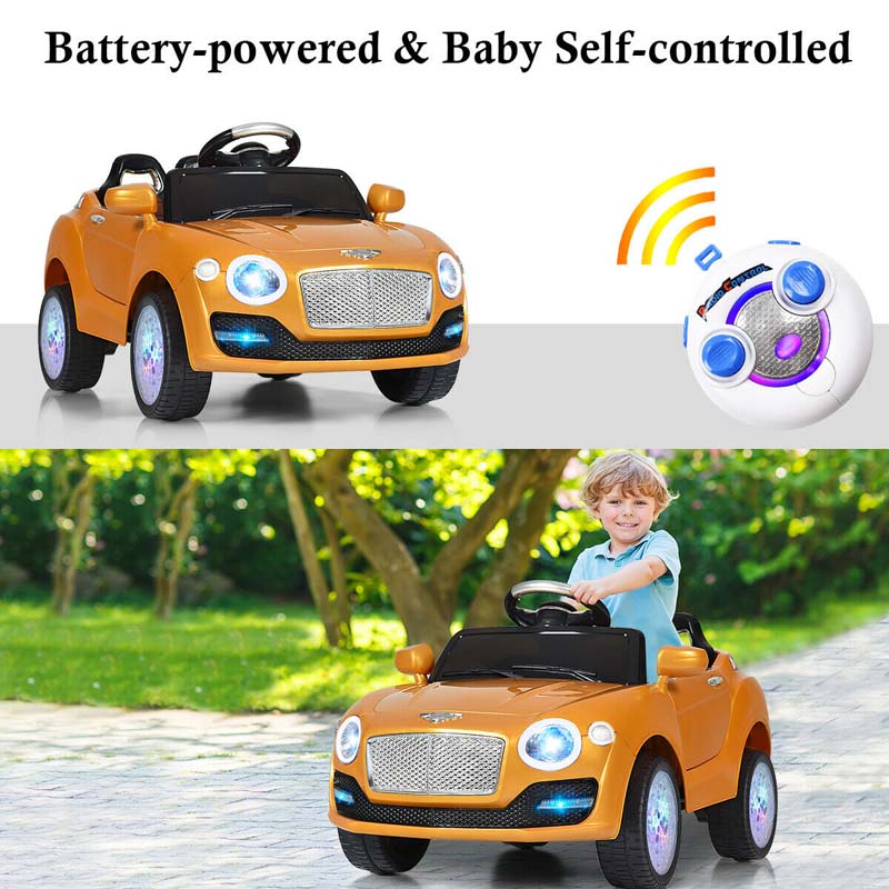 6V Kids Ride on Car, Battery Powered RC SUV Riding Toy Vehicle with Fantastic Headlights & Wheel lights