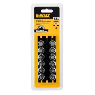 DW 38 in. Drive SAE and Metric Hex Socket Set (12-Piece) DWMT17002