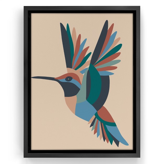 Americanflat Freedom Kingfisher By Miho Art Studio Floating Canvas Frame Modern Wall Art Decor