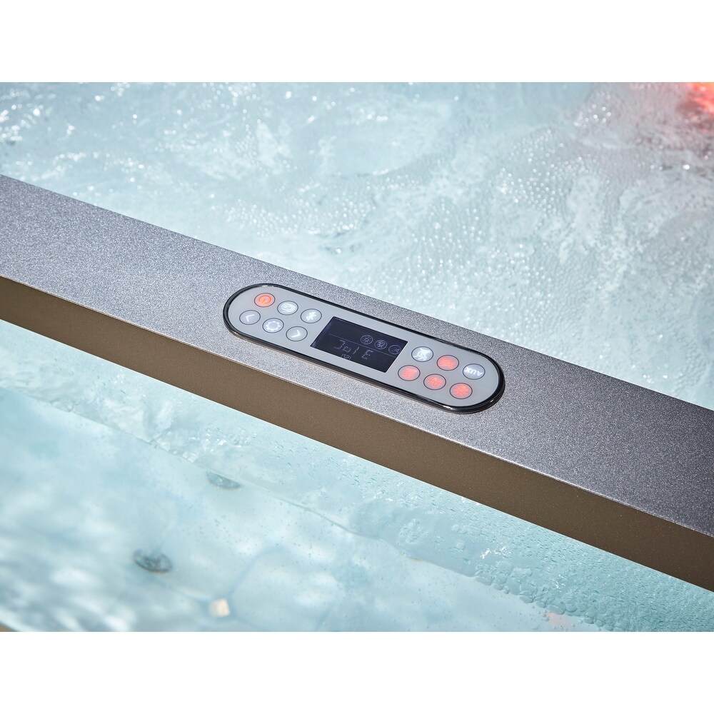 Eago AM196ETL 6 ft Clear Rectangular Acrylic Whirlpool Bathtub for Two