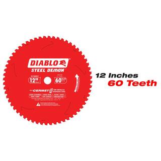 DIABLO 12 in. x 60-Tooth and 12 in. x 80-Tooth Steel Demon Cermet II Metals and Stainless Steel Circular Saw Blades (2-Blades) D12601280CF2GS