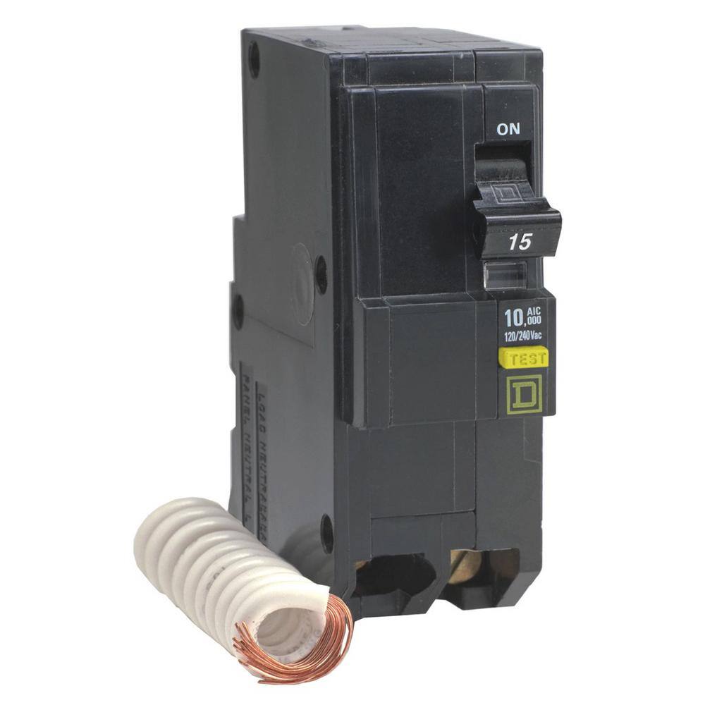 Square D QO Qwik-Gard 15 Amp 2-Pole GFCI Breaker QO215GFICP