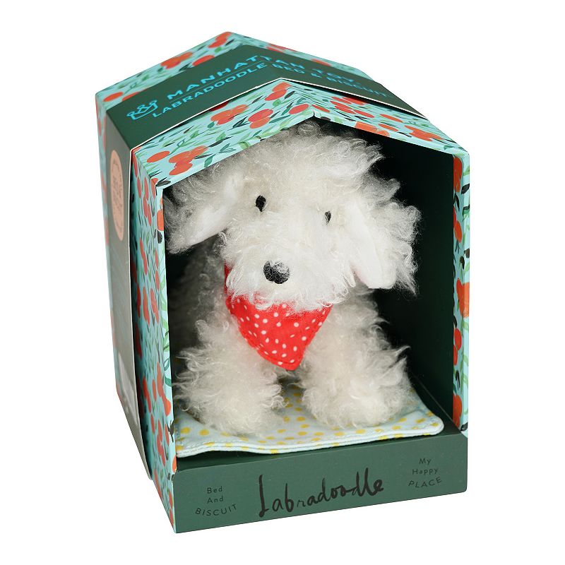 Manhattan Toy Bed and Biscuit Doghouse Play Set with Mini-Labradoodle Plush Dog