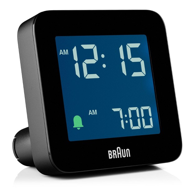 Braun Digital Alarm Clock With Snooze And Negative Lcd Display