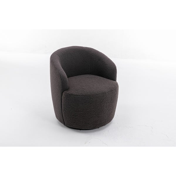 Teddy Fabric Swivel Accent Armchair Barrel Chair