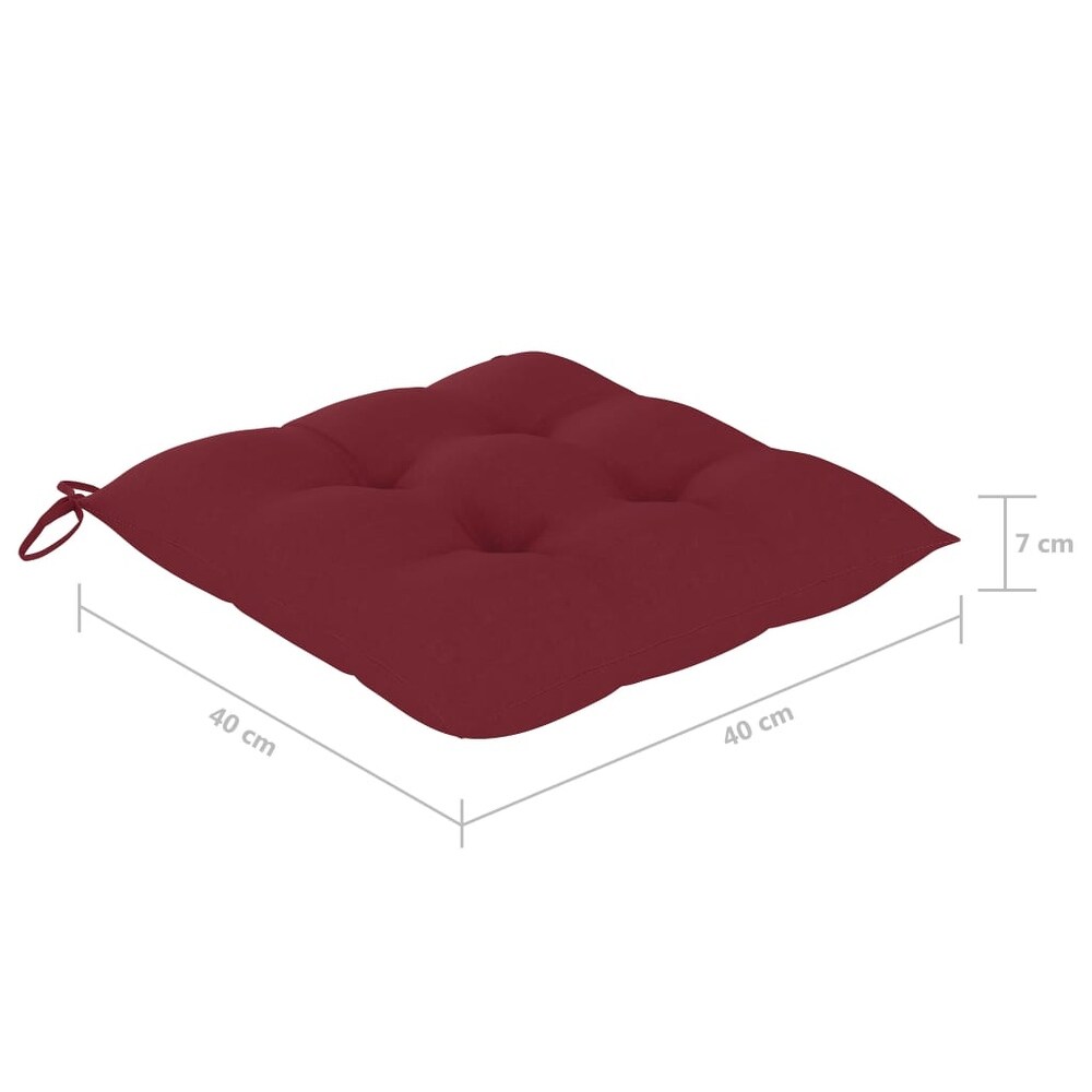 vidaXL Chair Cushions 6 pcs Wine Red 15.7\