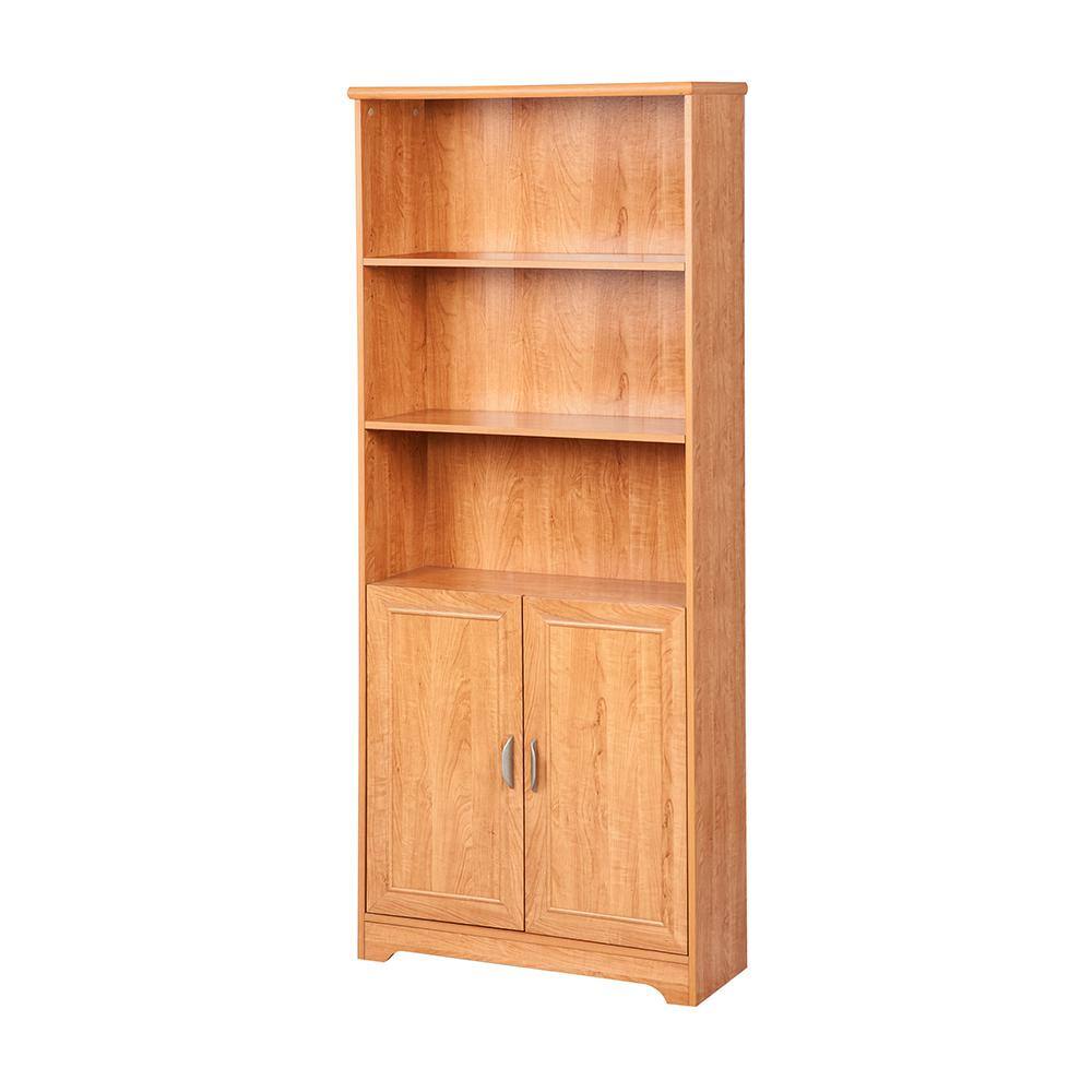 SAINT BIRCH Manchester 72.25 in. Honey Maple 3-Shelf Standard Bookcase SBSF37686BKHM