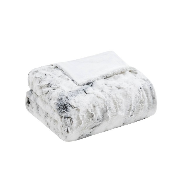 Oversized Aina Faux Fur Throw Blanket Madison Park