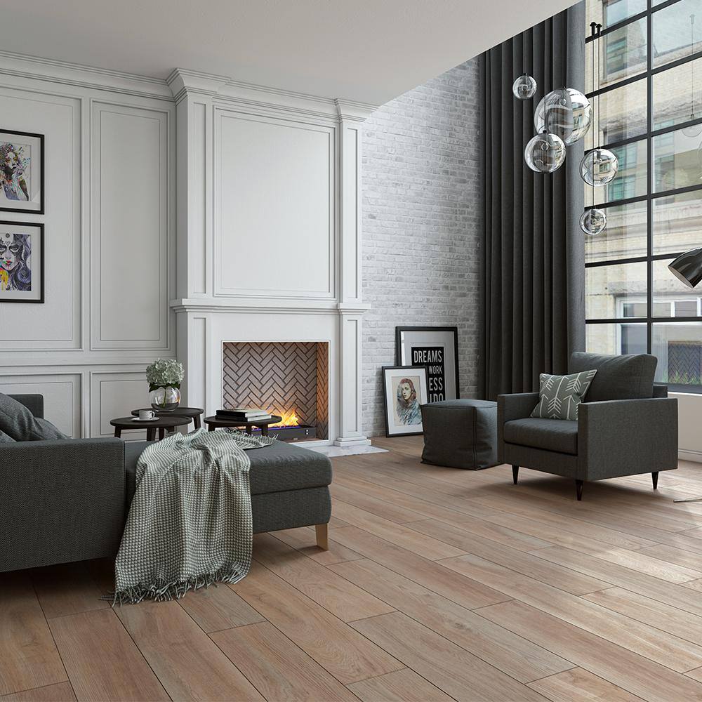 Malibu Wide Plank French Oak Fairfax 20 MIL 9.1 in. x 60 in. Click Lock Waterproof Luxury Vinyl Plank Flooring (30.5 sq. ft.case) HDMLCL991RC