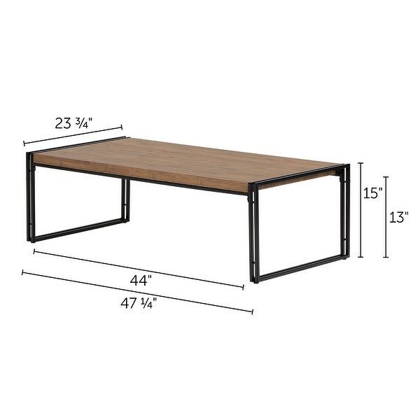 Gimetri Coffee Table， Rustic Bamboo