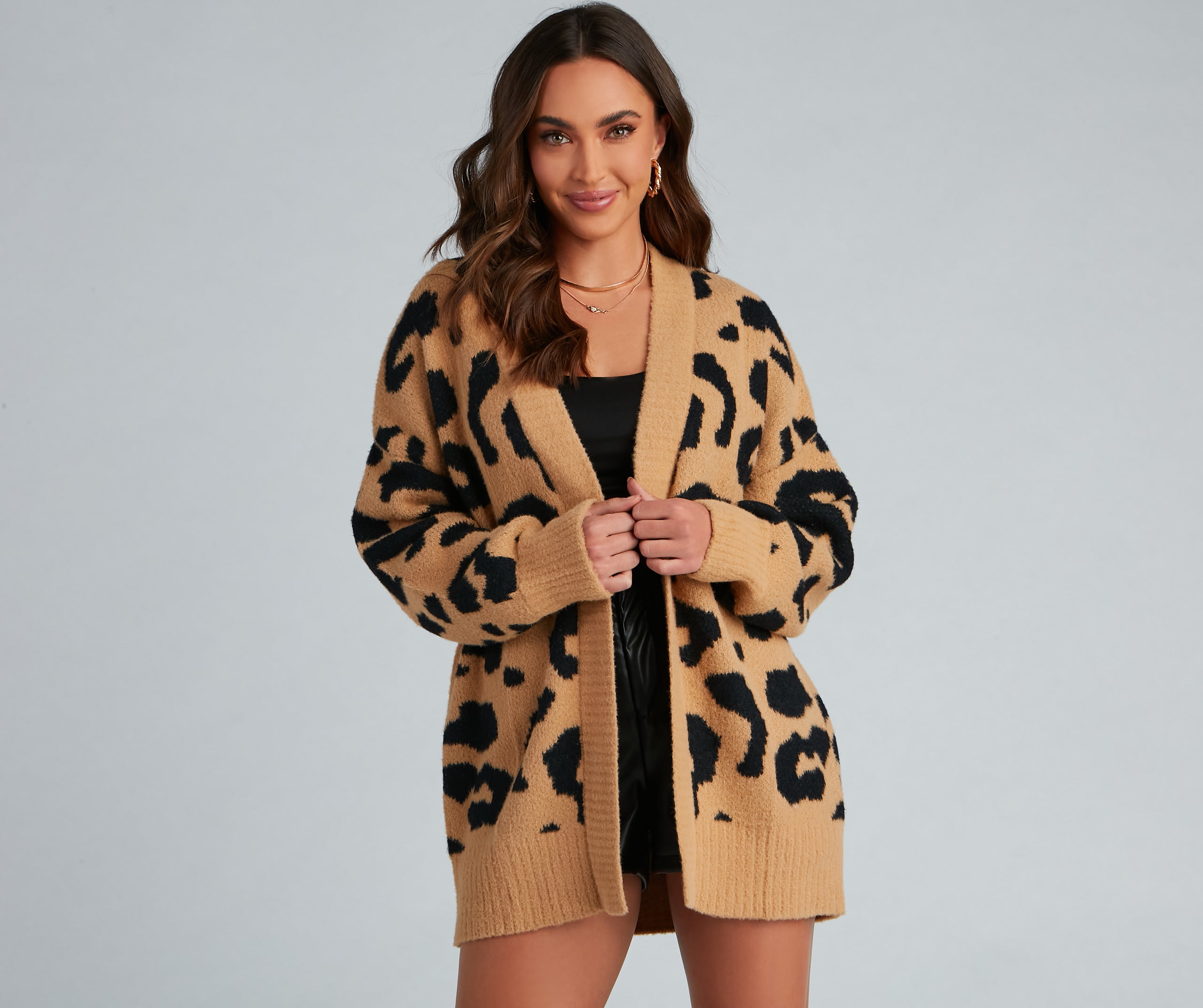 Cozy Vibes Leopard Print Cardigan