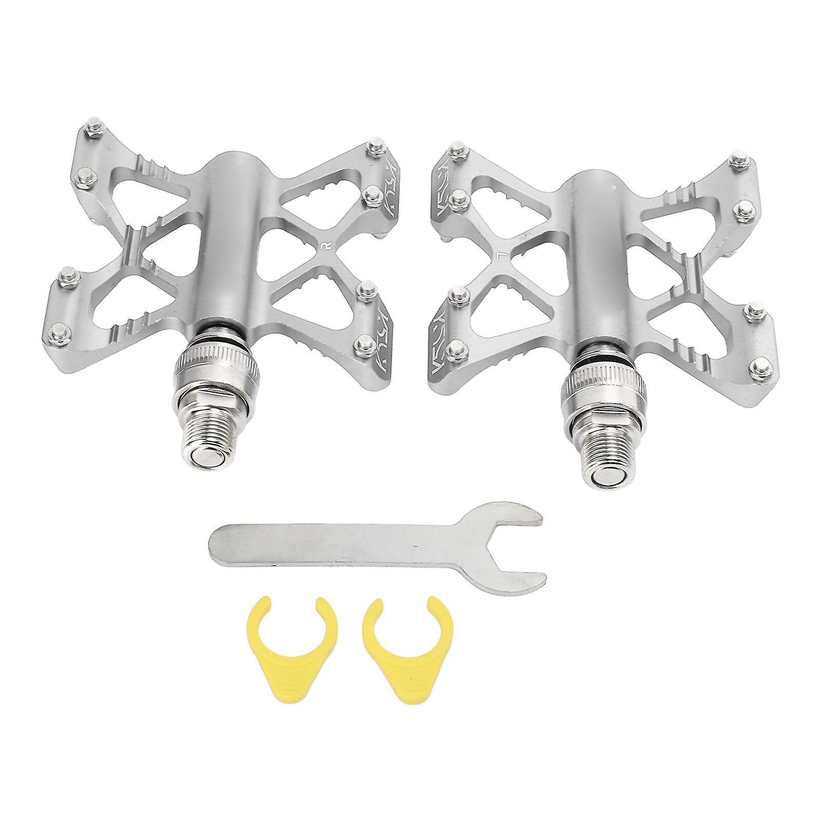 1 Pair Lp Litepro K5 Bicycle Quick Release Pedals Aluminum Alloy Bike Bearing Pedals For Road Mountain Folding Bikessilver